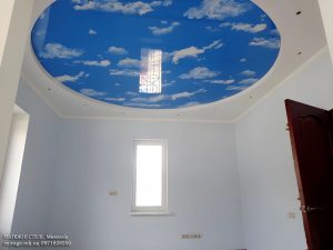 Натяжной потолок с Небом и облаками